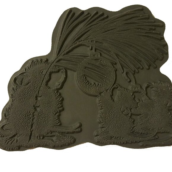 Stampendous Cling Mounted Rubber Stamps House Mouse Designs Deck The H - Picture 3 of 4